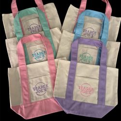 Trader Joe’s Mini Pastel Canvas Tote Bag Trader Joe’s - Newly released - Limited