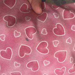 Heart Purse Bag Tote Style Bag Cloth Pink