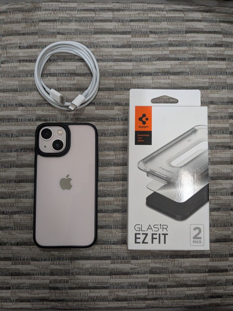 iPhone 13 mini Pink Unlocked + Case, Cable, Screen Protector