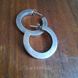 Sterling Silver Loop Earrings. 