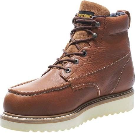 NEW Size 9.5 Wide Work Boots Wolverine Men Moc Steel Toe Casual Wedge Safety Boot