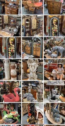 Gifts, furniture, imports, metal yard art, clay pottery