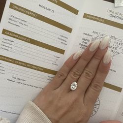 3.5 Carat Oval Moissanite Diamond Loose For Engagement Ring