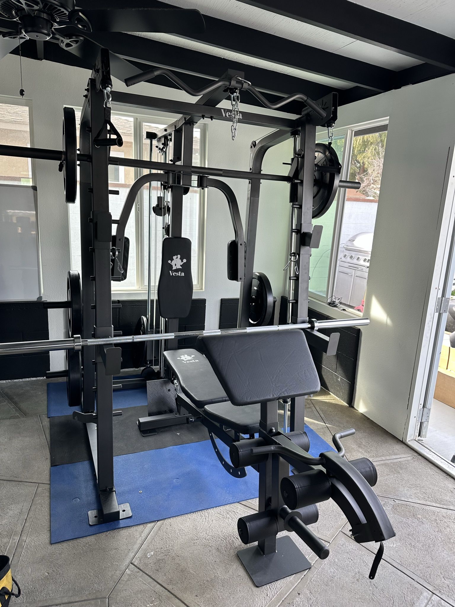 Smith Machine SM2001/FID Adj Bench/Gym Equipment/Fitness/Squat Rack/‼️⭕️WEIGHTS AND BARBELL SOLD INDIVIDUALLY ⭕️‼️FREE DELIVERY🚚