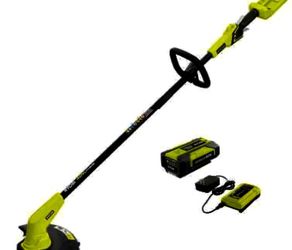 Ryobi String Trimmer w Battery Charger Cordless Variable Speed Li-Ion 40Volt