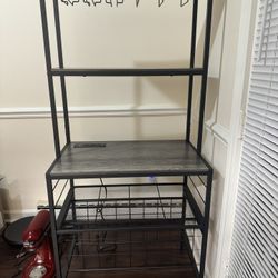  Coffee/Tea/ Wine Rack w/Power Outlet