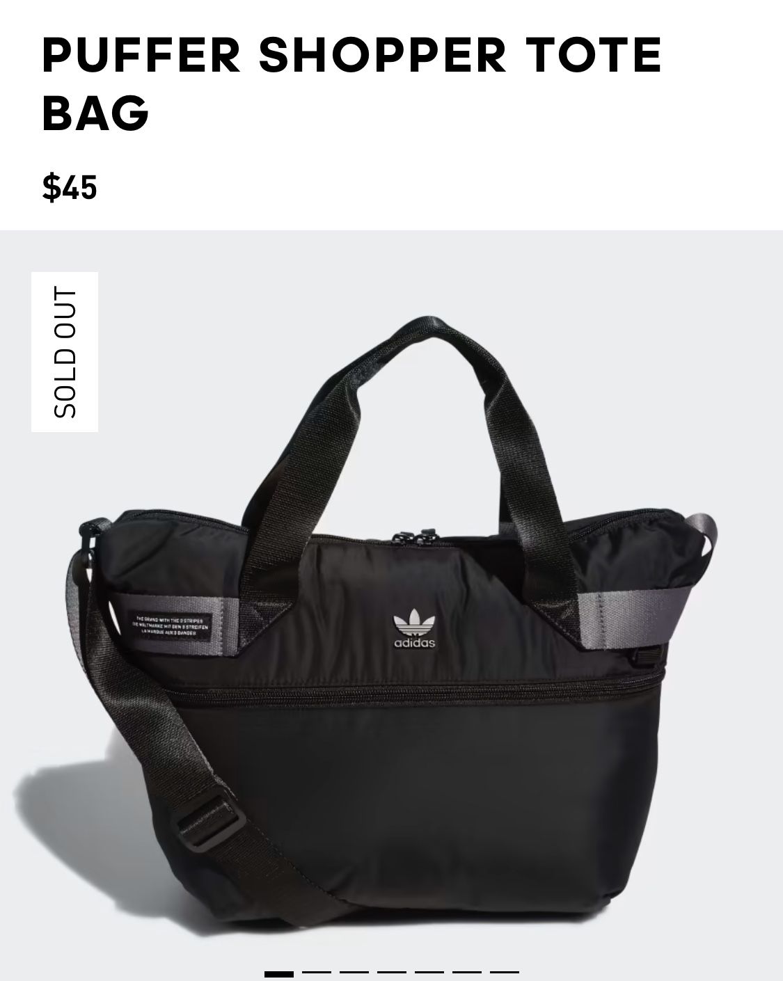 Adidas puffer Bag