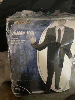 Spirit Shadow Man Halloween Costume Child Large 12-14