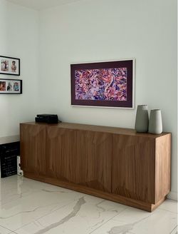 Modern walnut buffet/ credenza