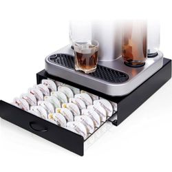 New Bartesian Capsule Holder - Storage Drawer Holds 40 Cocktail Pods, Matte Black Slide-Out Organizer for Bartesian Cocktail Maker & BEV by Black+Deck