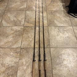Three Falcon Lowrider casting rods