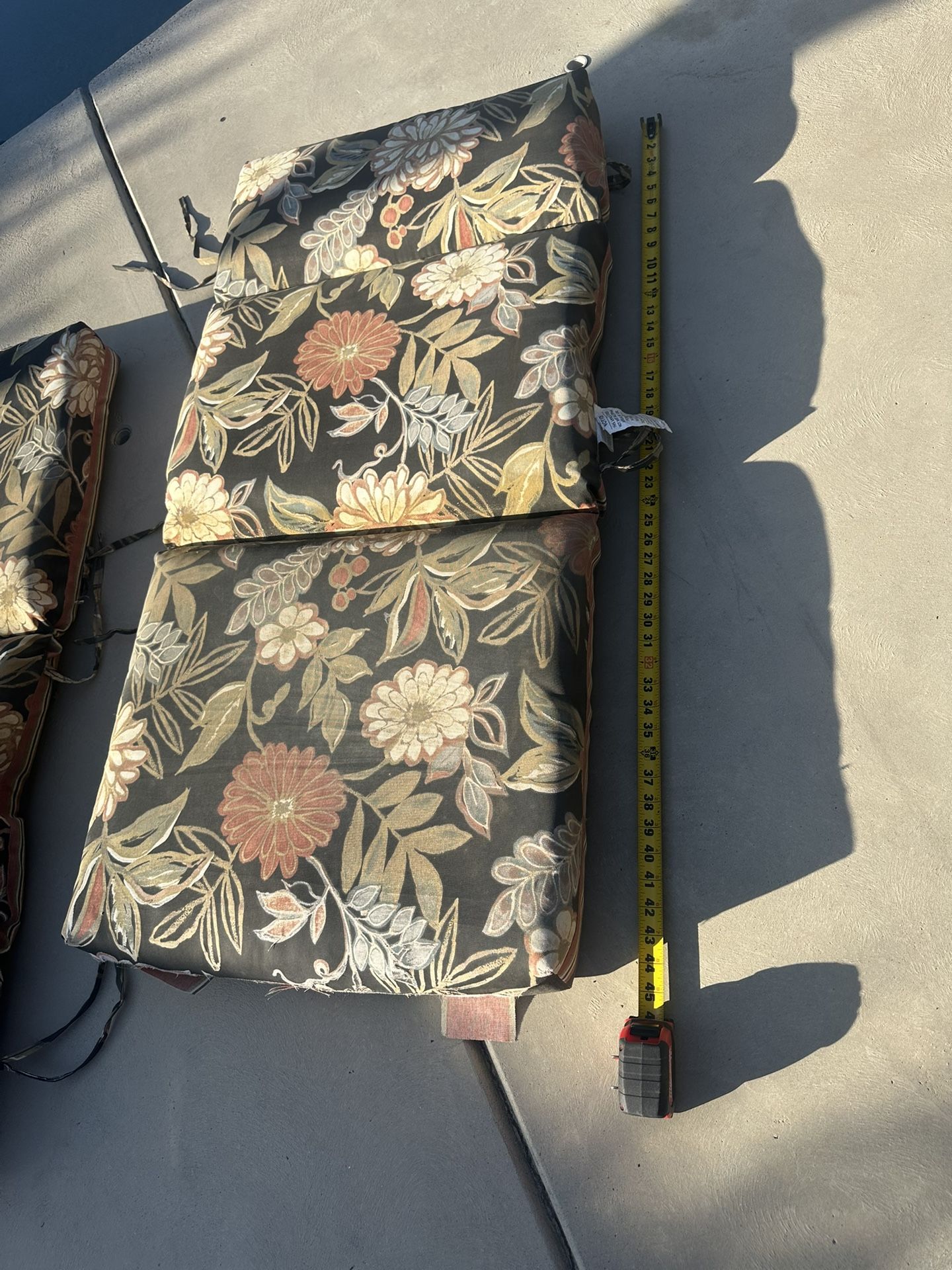 Jordan Manufacturing 44-in x 22-in Jolene Lava/Jolene Stripe Lava Standard Patio Chair Cushion