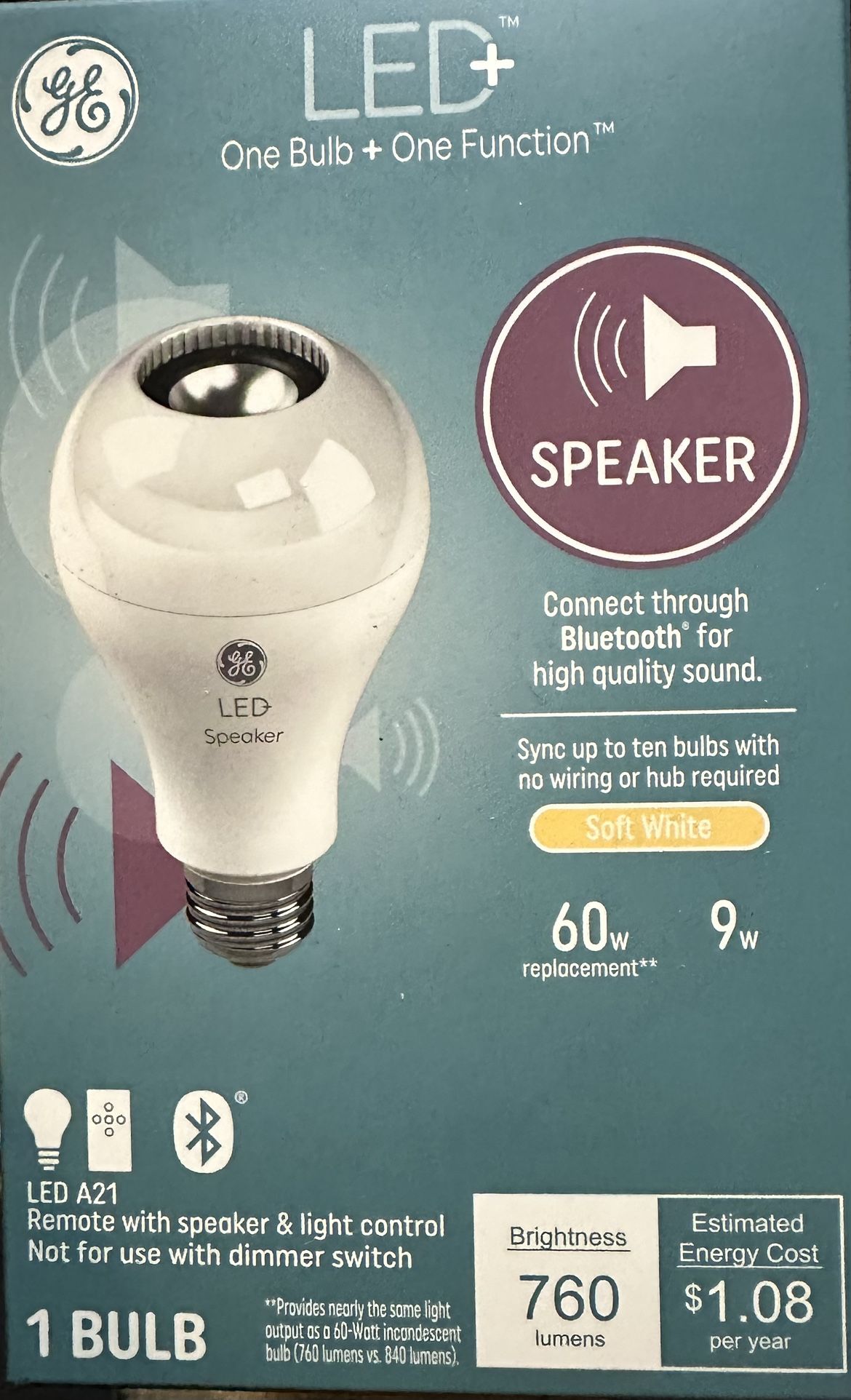 Ge Speaker Bulb