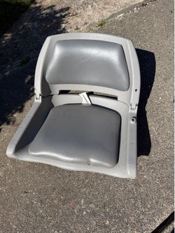 Folding padded boat seat