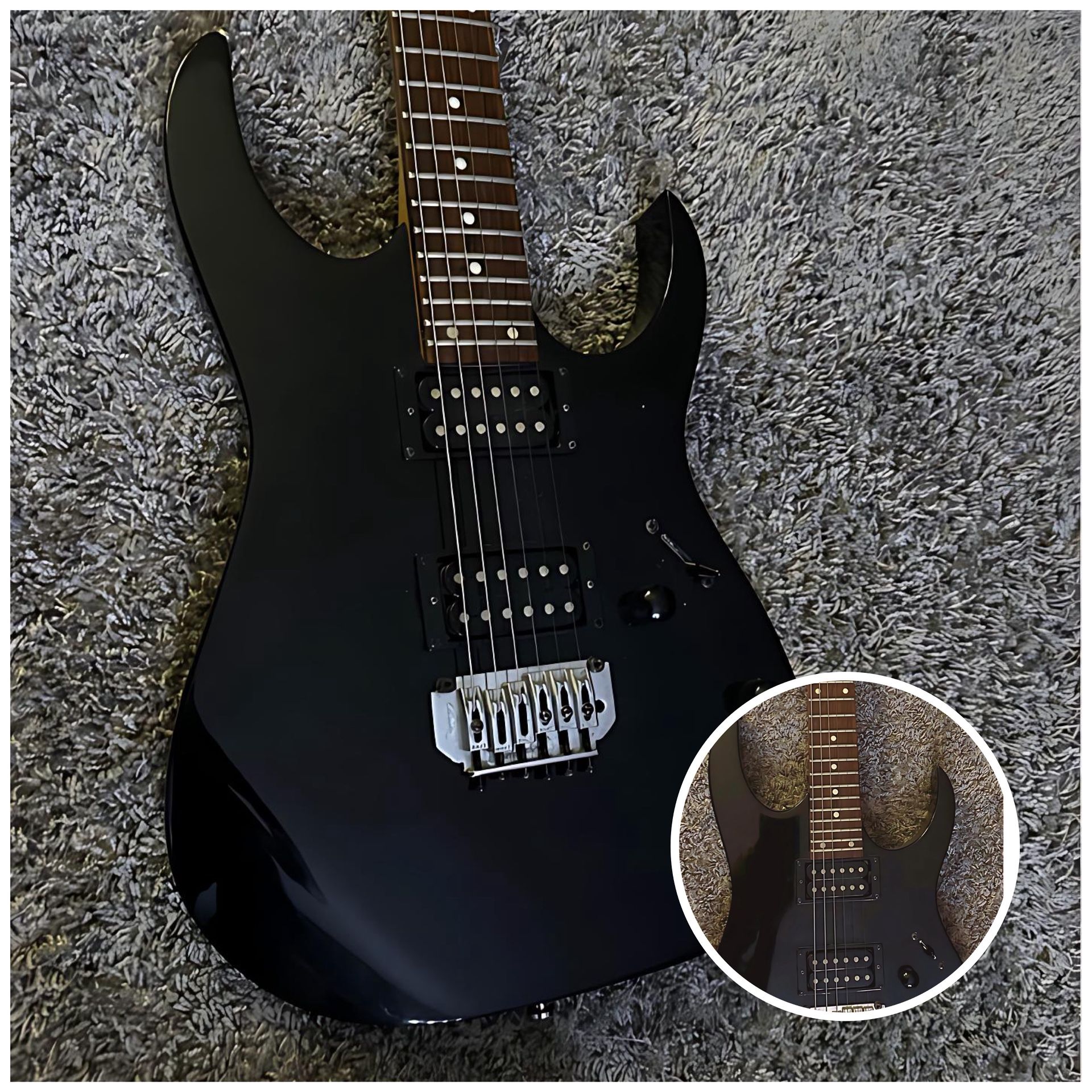 🎸 Ibanez RG120 Electric Guitar – Sleek Black – Great Condition! 🎸