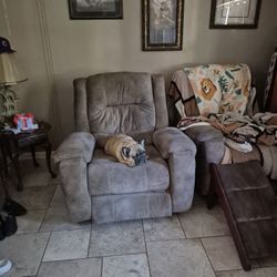 2 Free Recliners,  OK Condition.  Please Come GET THEM