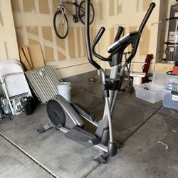 Sunny Health & Fitness Programmable 16 Electro-Magnetic Elliptical Cross Trainer Exercise Machine, Full-Body Cardio Equipment w/ 24 Pre-Built Workouts