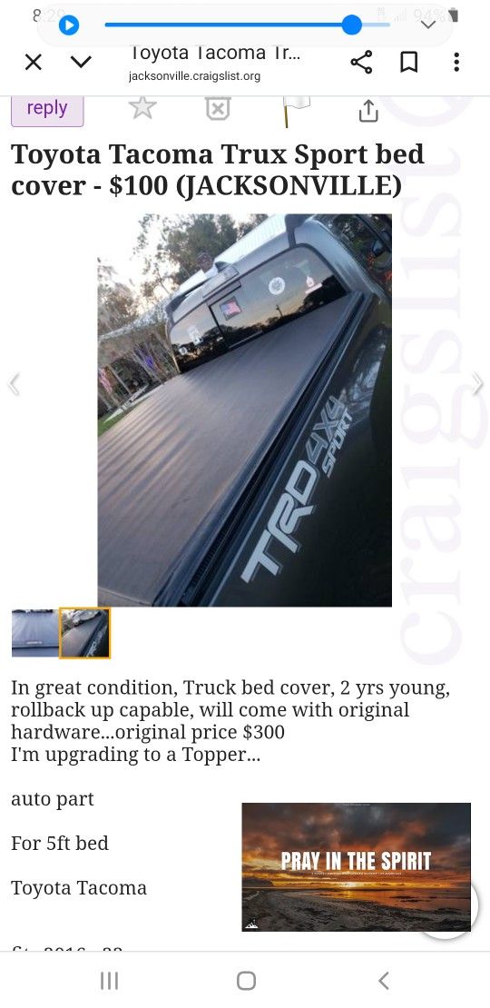 Toyota Tacoma Truxedo bed Cover 5ft 2016- 23