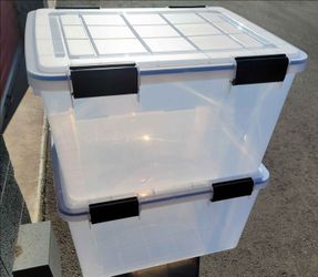44 Quart WeatherPro-seal Storage Bin, 2 Pack