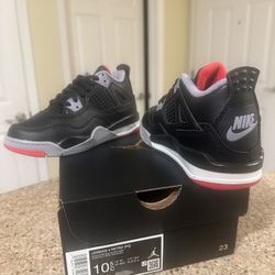 Jordan 4 Retro Bred Reimagined PS Size 10.5C 