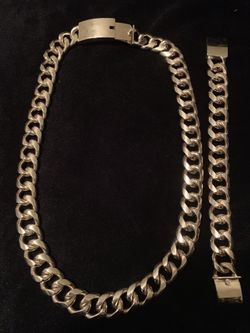 10kt Gold 500 gram Miami CUBAN link set