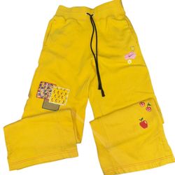 Nike Women’s Sweatpants Yellow Patchwork. RARE Item. Size SMALL