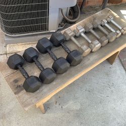 Dumbbells Set And Weights For Training 
