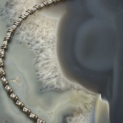 Sterling Silver Overlay Gold CZ Bracelet