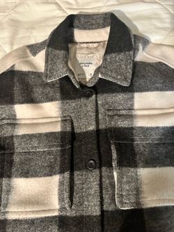 Abercrombie & Fitch Plaid Wool Shacket Size M