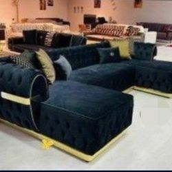 Jstr Velvet Double Chaise Sectional
by Nova
