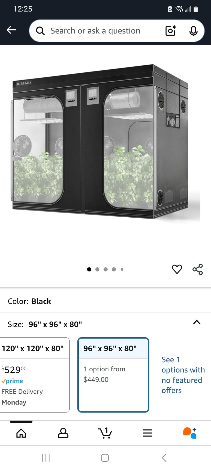 8x8 AC Infinity Grow Tent