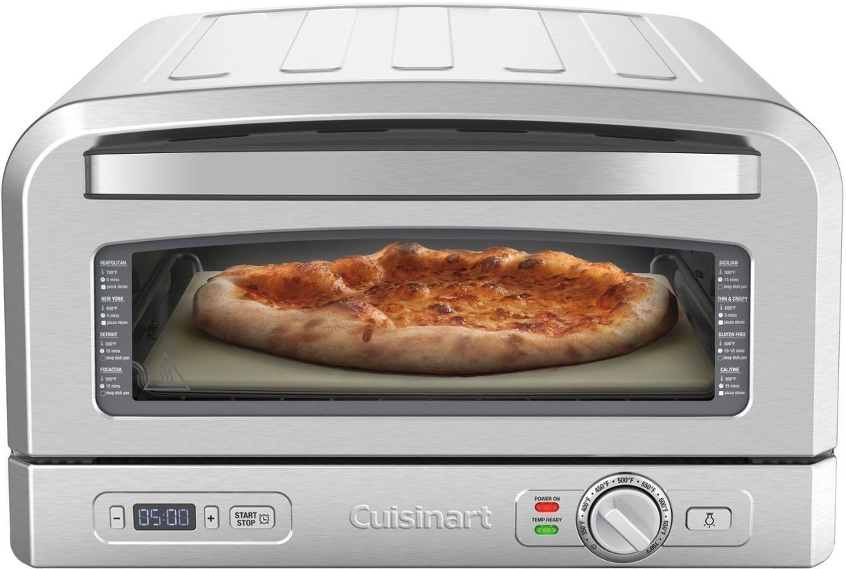 NEW Cuisinart Indoor Pizza Oven Silver CPZ-120 700 degrees