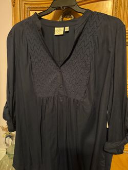 Woman’s Long Sleeved Eyelit Top