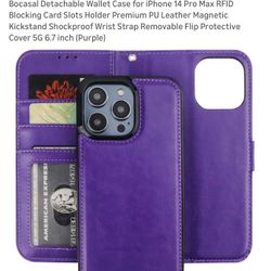 Detachable Wallet Case for iPhone 14 Pro Max 