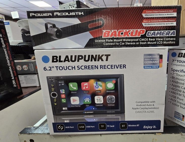 DoubleDin Blaupunkt 6.2 " Touchscreen Receiver + Free BackupCamera