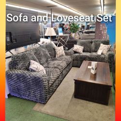 ✨ Corduroy Sofa and Loveseat Set
