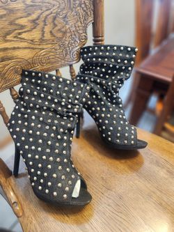 Peep Toe High Heels Boots