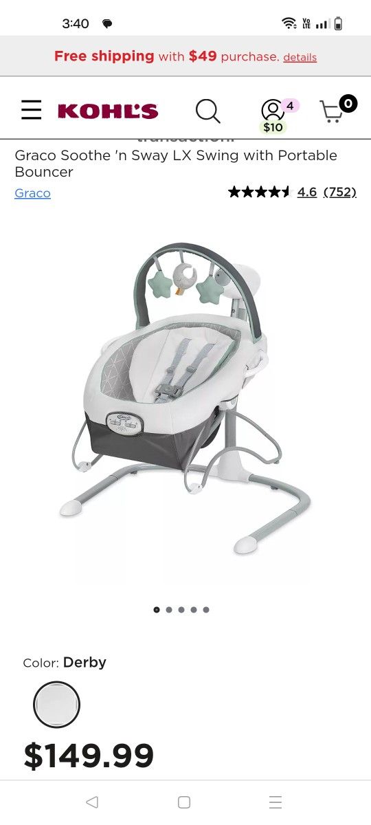 Baby swing, bouncer