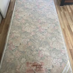 Twin Medium Firm Mattress, Headboard, Footboard, Sides, + Side Table