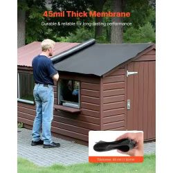 Roll Roofing, 30 x 40 ft, 45 mil EPDM Rubber Roofing, Long Lifespan & Weather-resistant, Withstands Harsh Temperatures, Flexible & Easy Installation,