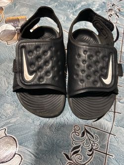 Nike Kids Sandals Black Velcro Strap