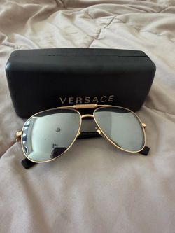 Versace Gold Aviator Sunglasses