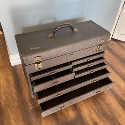 Kennedy 7 Drawer Brown Tool Box 520 Vintage Felt And Cover 