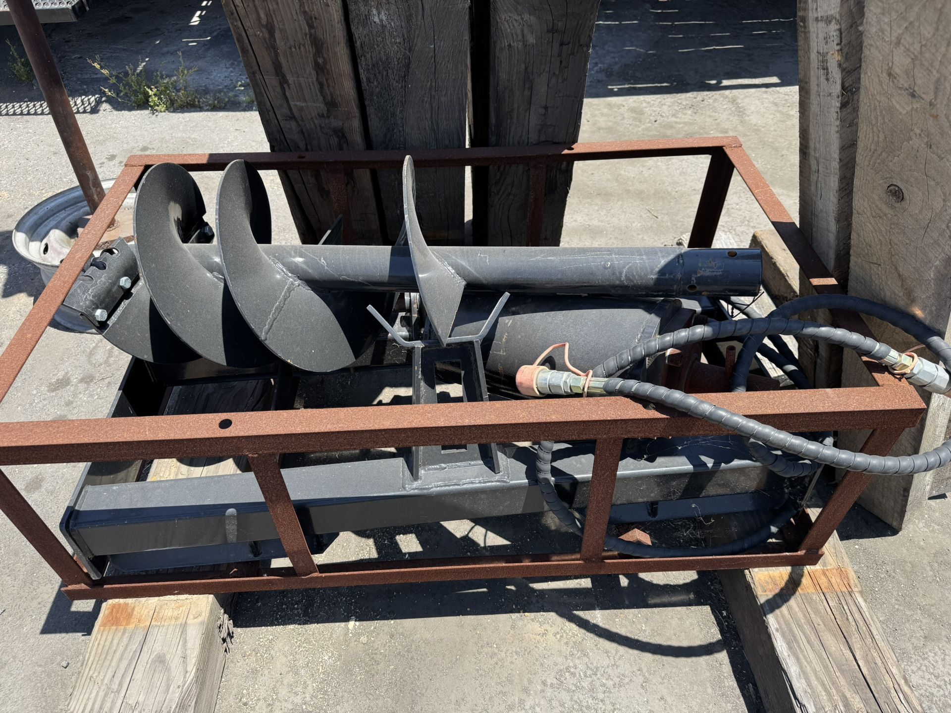 Auger Attachment For Skid Steer