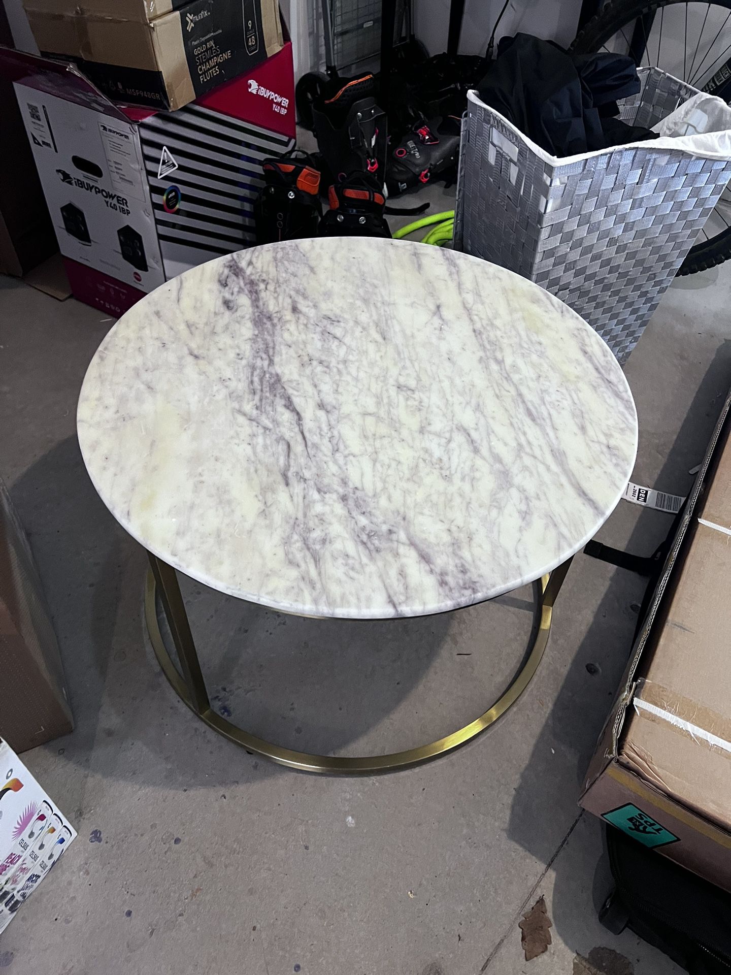 World Market Marble Round Coffee Table