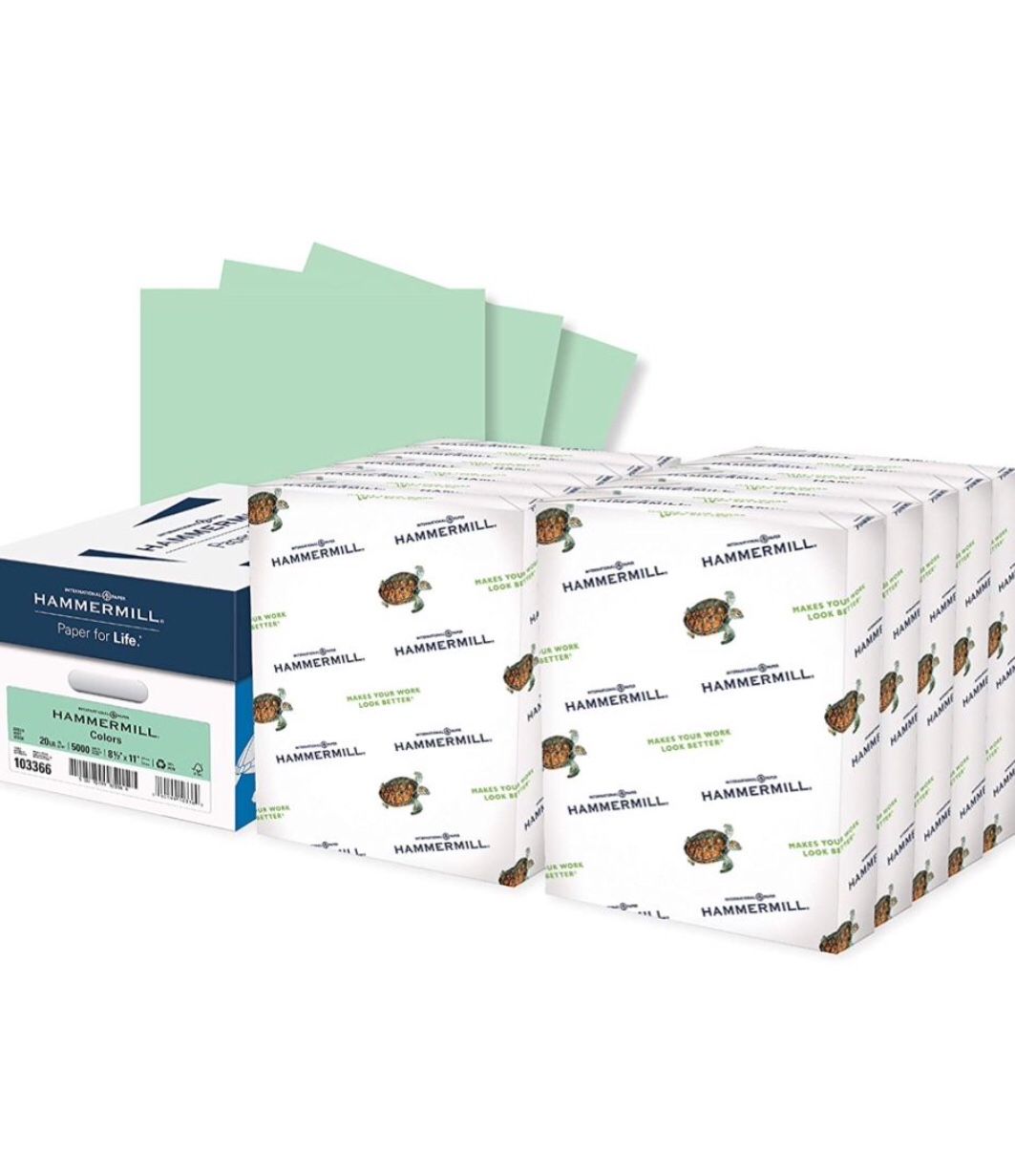 πNEW 20 lb Green Printer Paper, 8.5 x 11-10