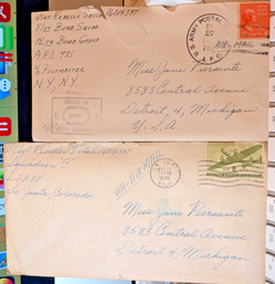 World War 2 1944 Military envelopes