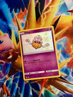 Pokemon Inkay hidden fates shiny holo rare card