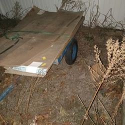 Homemade Flatbed Trailer U Haul Behind  A Riderlawn Mower