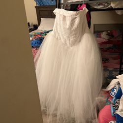 David Bridal Ball Room Wedding Dress / Girdle 